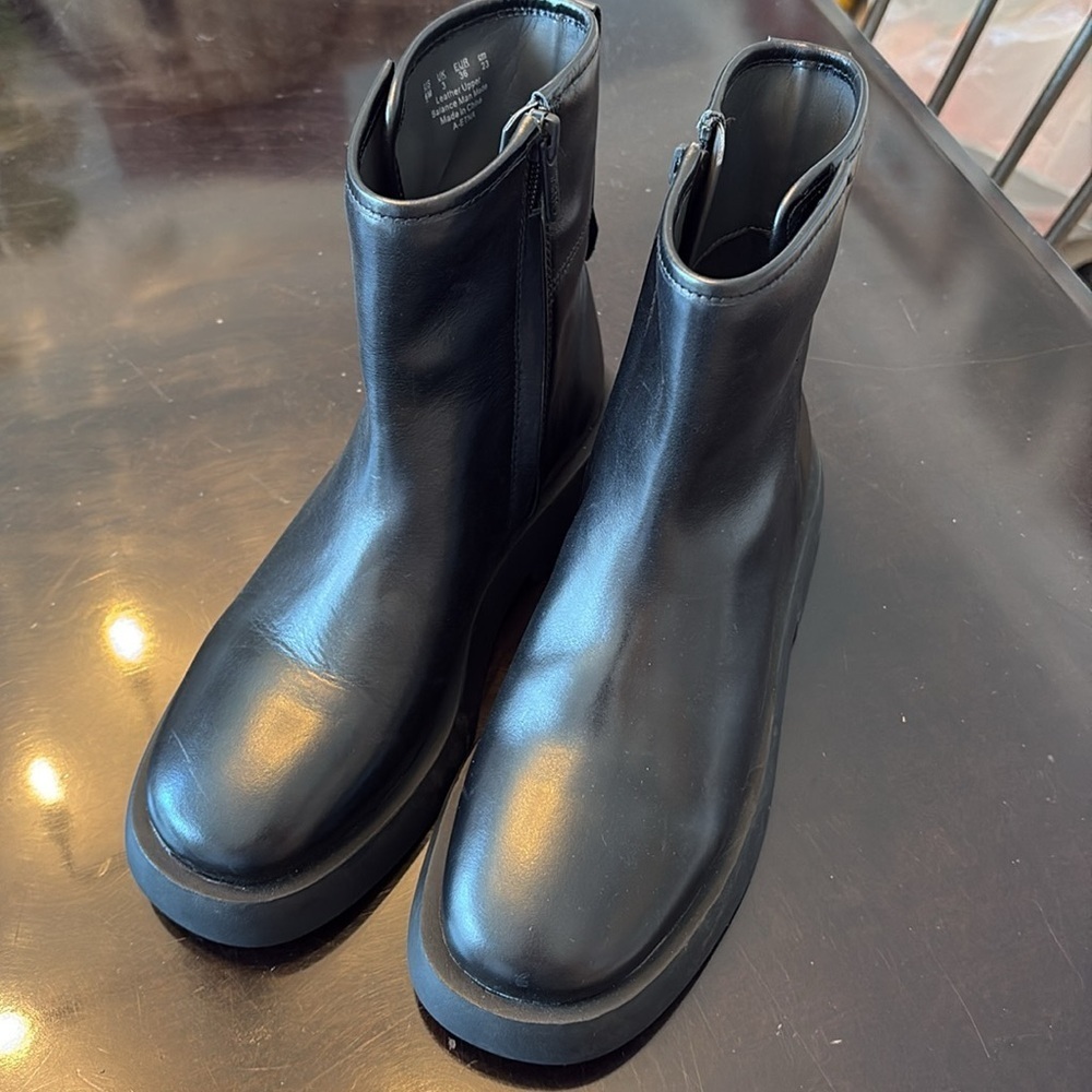 🫑 NWT Sarto Etna black leather motorcycle boot: - Picture 2 of 7